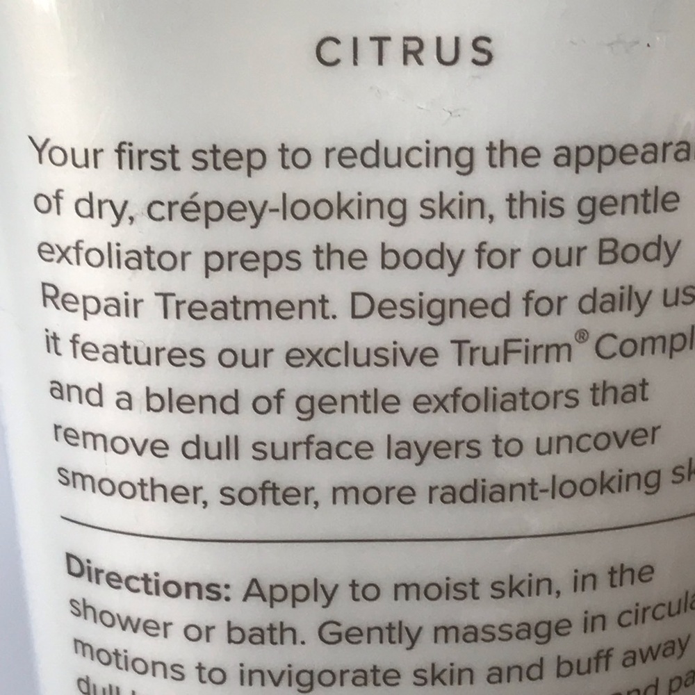 Crepe Erase Body Firm Body Refining Exfoliant Citrus 10 Fl Oz - Picture 6 of 6